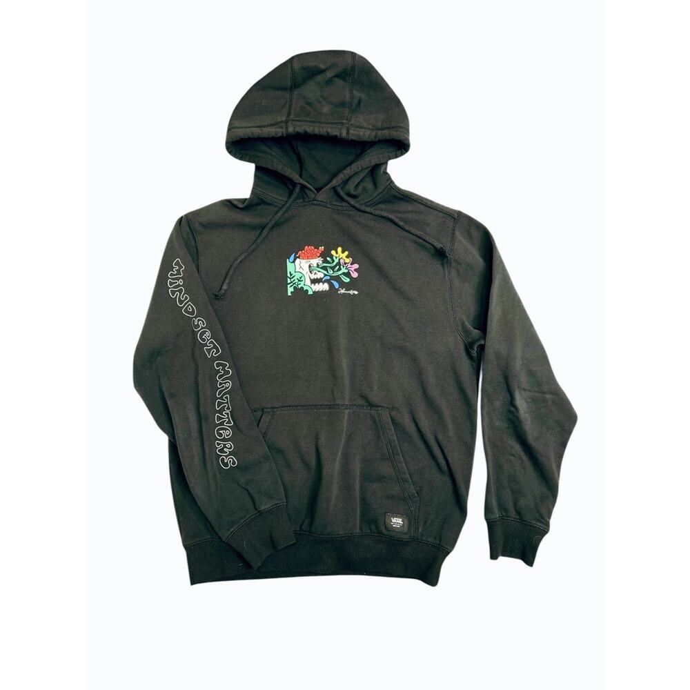Vans Hannah Eddy "Mindset Matters" Black Graphic Sweatshirt Pullover Hoodie